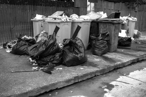 Kings Cross streets with clean surroundings and waste bins