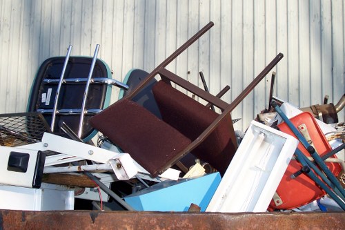 Types of builders waste including concrete, wood, and metals