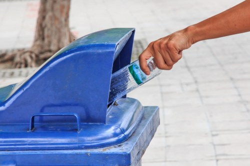 Community members participating in local recycling programs