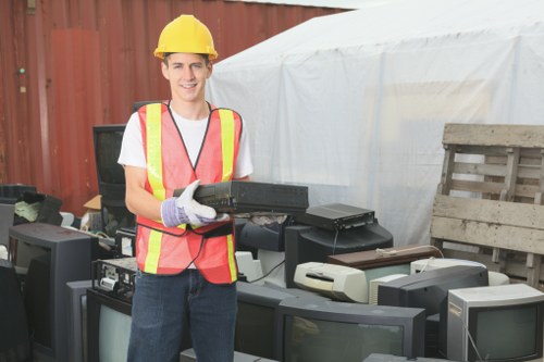 Barbican Recycling Center handling various materials